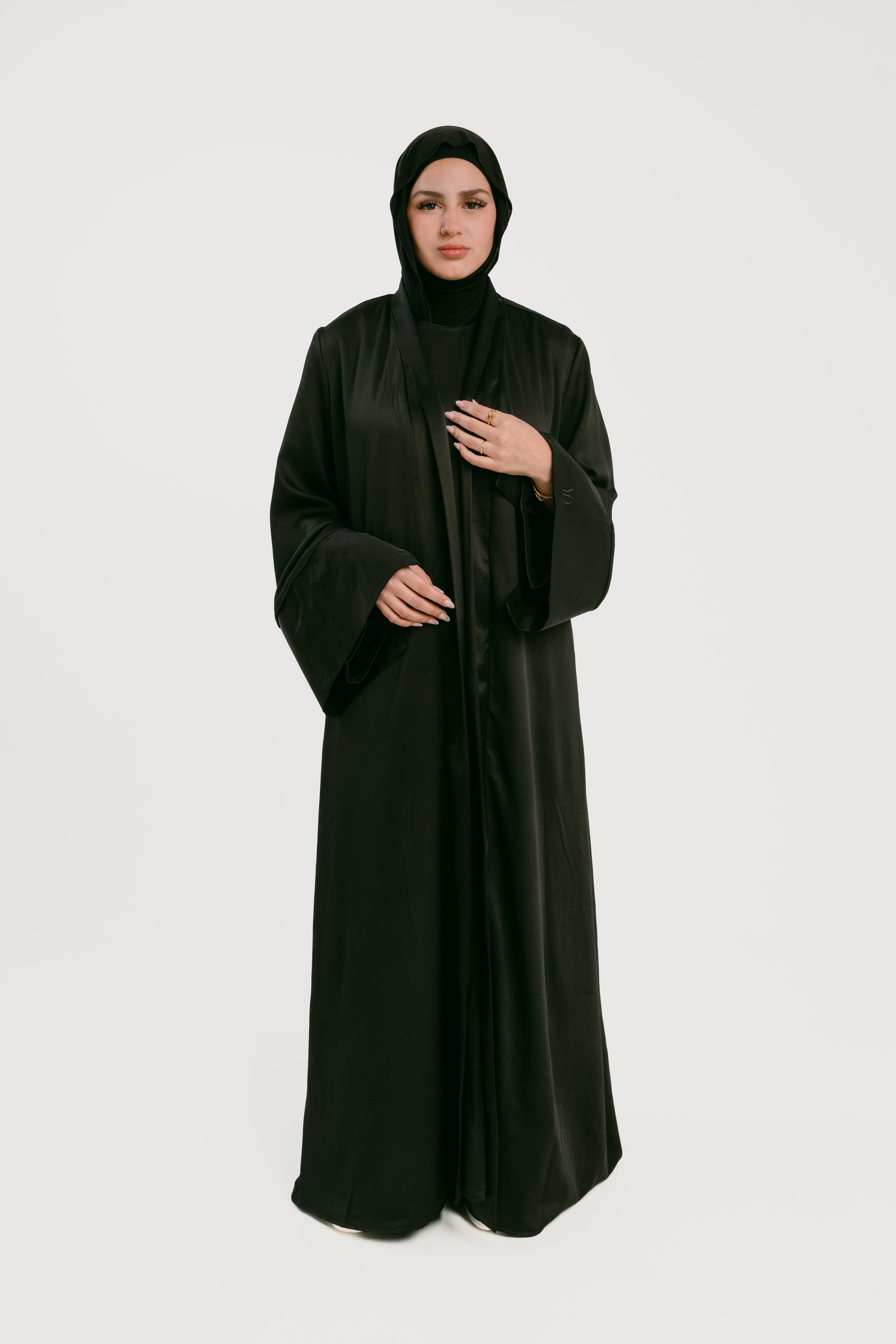 LONG KIMONO BLACK 2 PIEZAS